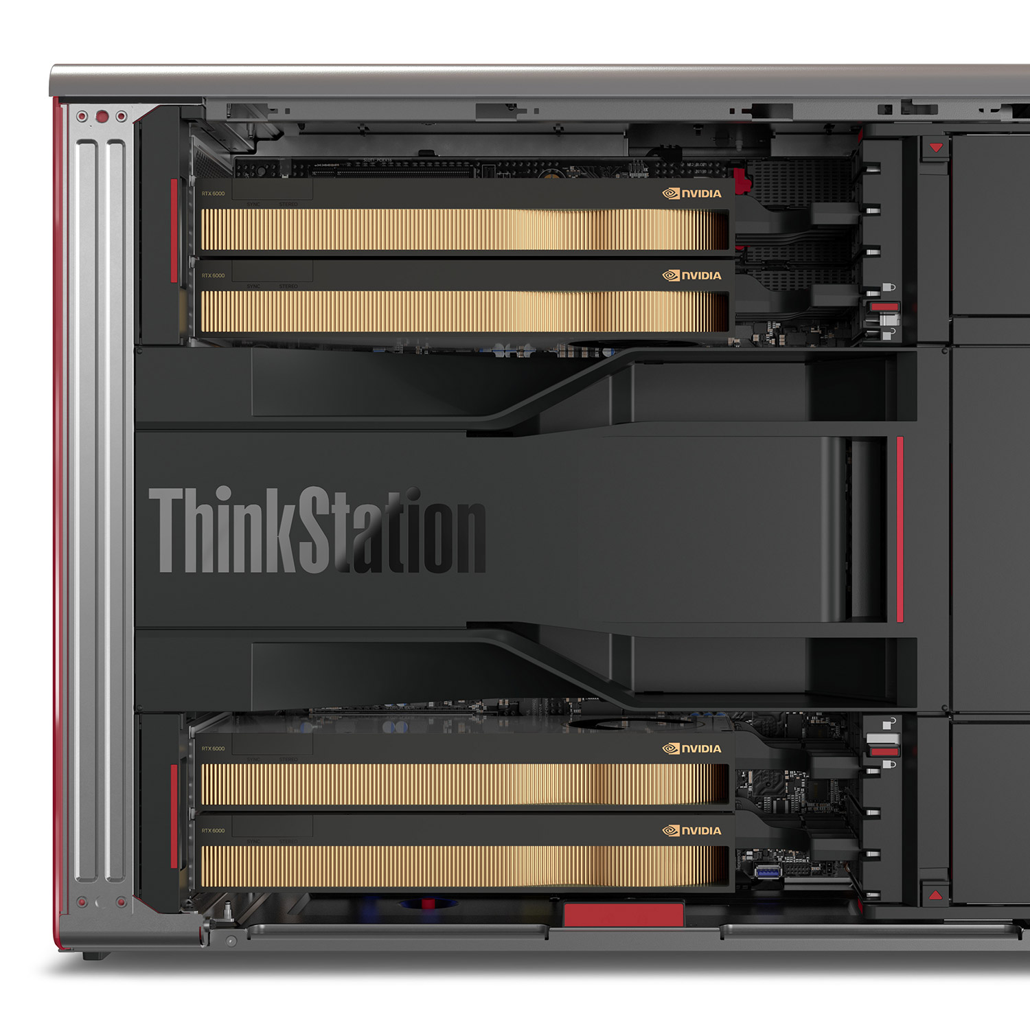 ThinkStation PX air baffle enables tri channel cooling