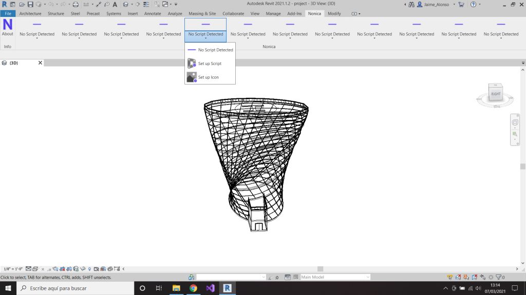 Dynamo for Revit toolbar NonicaTab