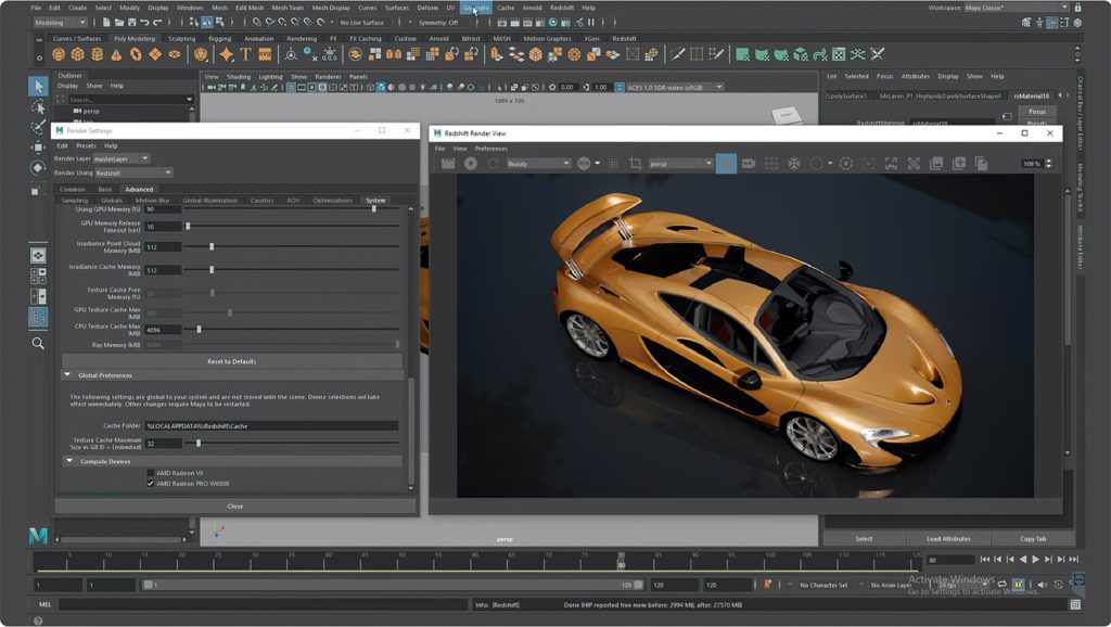 Redshift for Radeon Pro